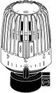 Thermostatkopf mit Drehregler, geeignet für Heizkörper, zeigt eine Skala von 1 bis 5. Produkt von IMI Hydronic Engineering für einfache Temperaturregelung.